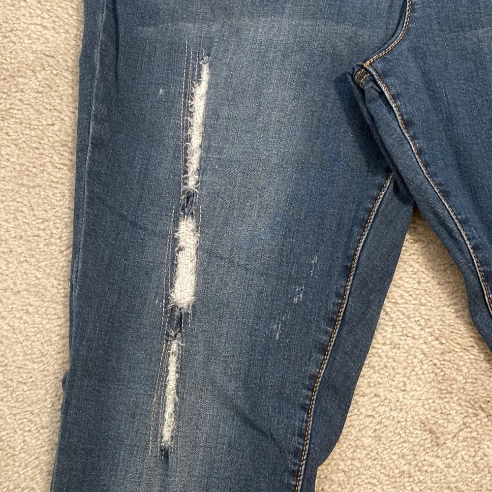 Earl Jean Classic Blue Distressed Women Jeans - Picture 2 of 6